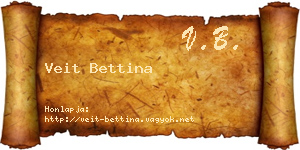 Veit Bettina névjegykártya